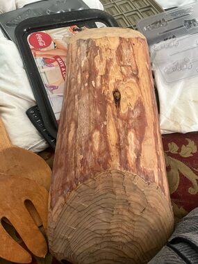 Natural Wood Log Decorative Centerpiece - Brown